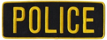 Premier Emblem 2X4 Police Patch Gold/Black